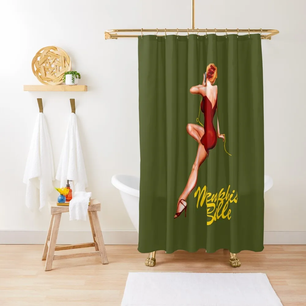 

Memphis Belle Shower Curtain Washable Waterproof Fabric Shower Shower For Bathroom Set Curtain