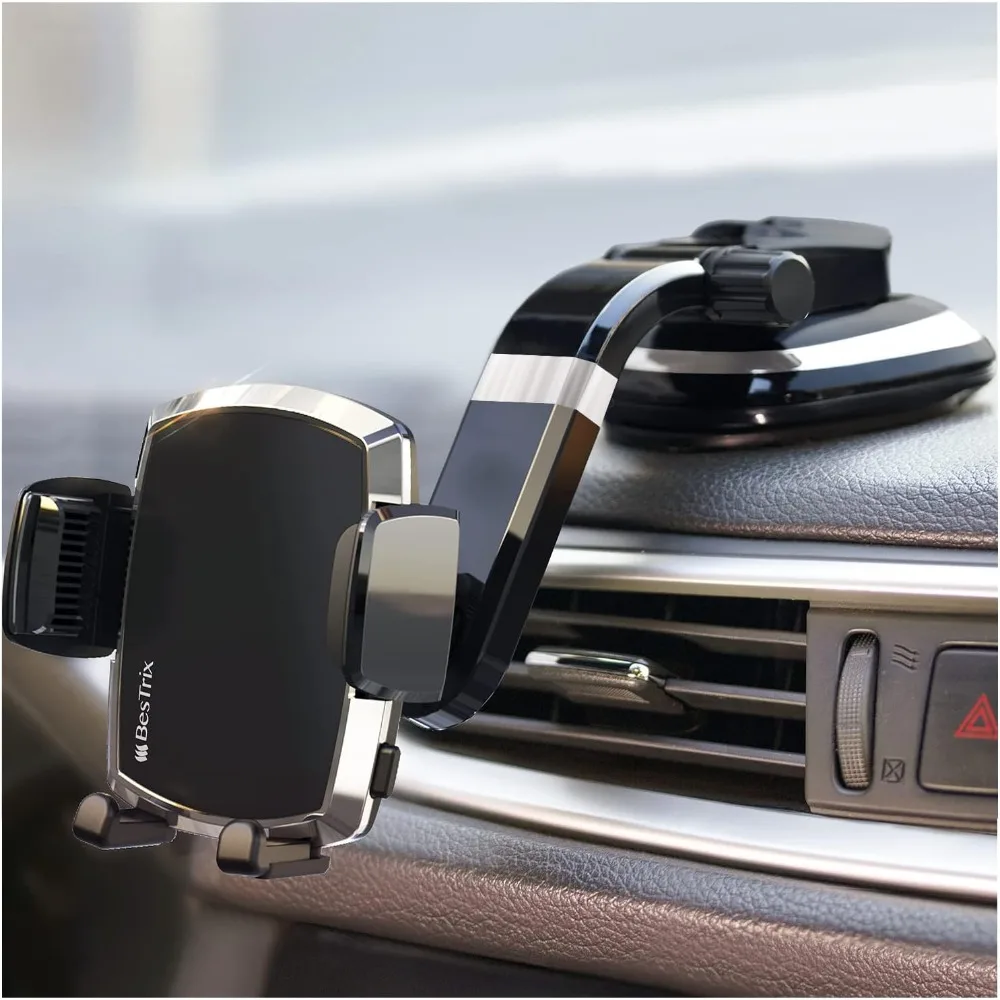 

SmartClamp Car Phone Mount | Dashboard Cell Phone Car Phone Holder Compatible with iPhone 13 12 11 Pro, Xr, Xs, XS MAX,XR,X, Ga