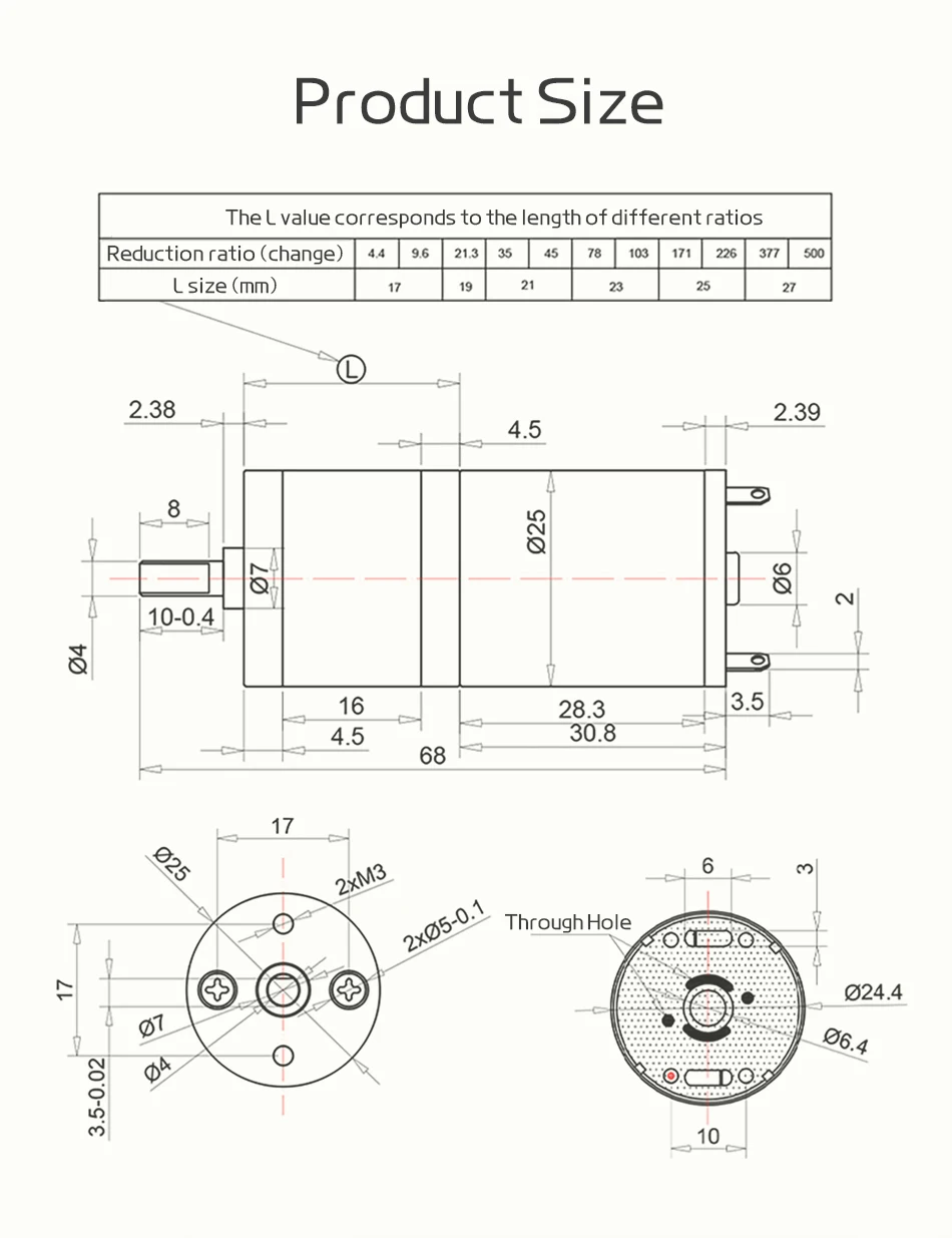 JGA25-370 Miniatur-Gleichstrom-Getriebemotor, 6 V ~ 12 V, 12 U/min ~ 1931 U/min, Miniatur-Gleichstrom-Geschwindigkeitsregelung, Motor mit hohem Drehmoment, kleiner Motor mit niedriger Drehzahl – Detail 1