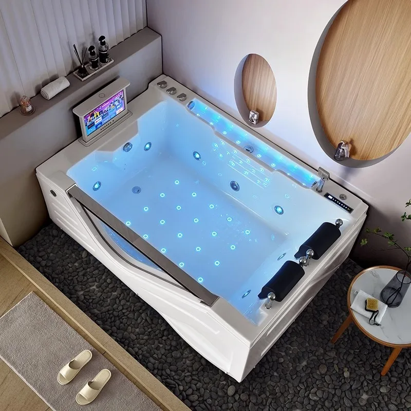 

Tempreture Freestanding Bathtub Organizer Enclosure Bath Large Bathtub Set Bubble Baignoire Home Furniture Accessories