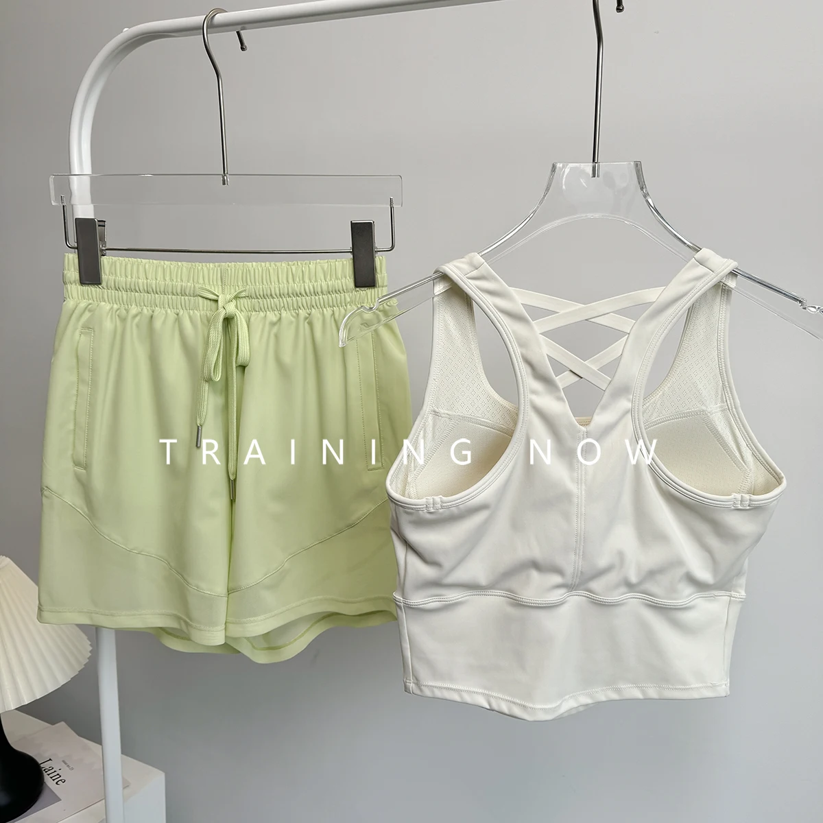 

Summer morning jogging suit female internet celebrity fashion gym training gather bra beautiful back quick-drying yoga