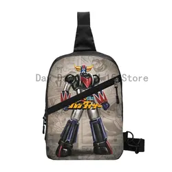 Mazinger Z Anime Sling göğüs çanta özel UFO Robot Goldorak Crossbody erkekler bisiklet kamp sırt çantası için omuz sırt çantası