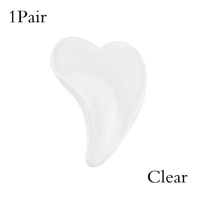 Silicone Gel Heart Shaped Forefoot Pad for Women Arch Support High Heel Foot Care Half Insoles Flat High Arch Pad for Sandals