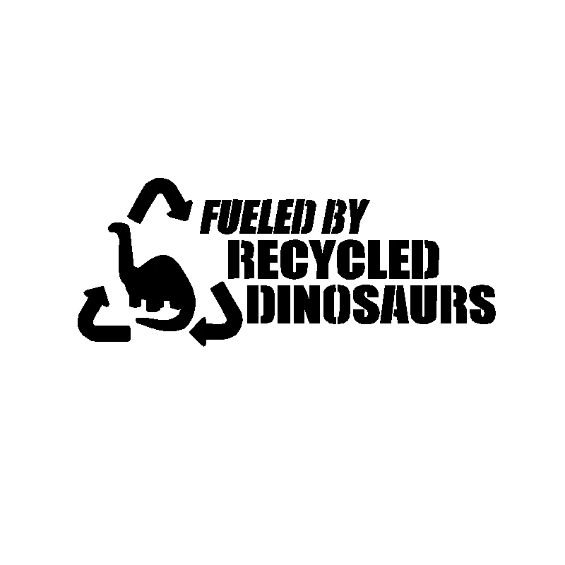 Śmieszne naklejki samochodowe 4x4 Off Road Art Decor Die Cut Vinyl Sticker - Fueled By Recycled Dinosaurs Removable Decals Car Window Decor — zdjęcie 2