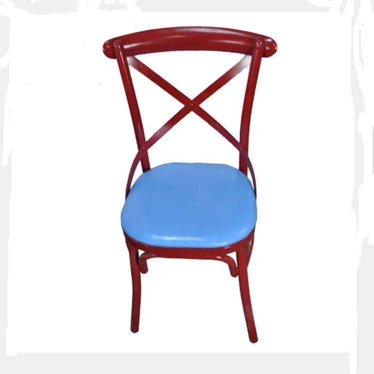 Used Hot Sale Stacking Metal Restaurant Wedding Banquet Dining Cross X Back Cafe Chair and Table