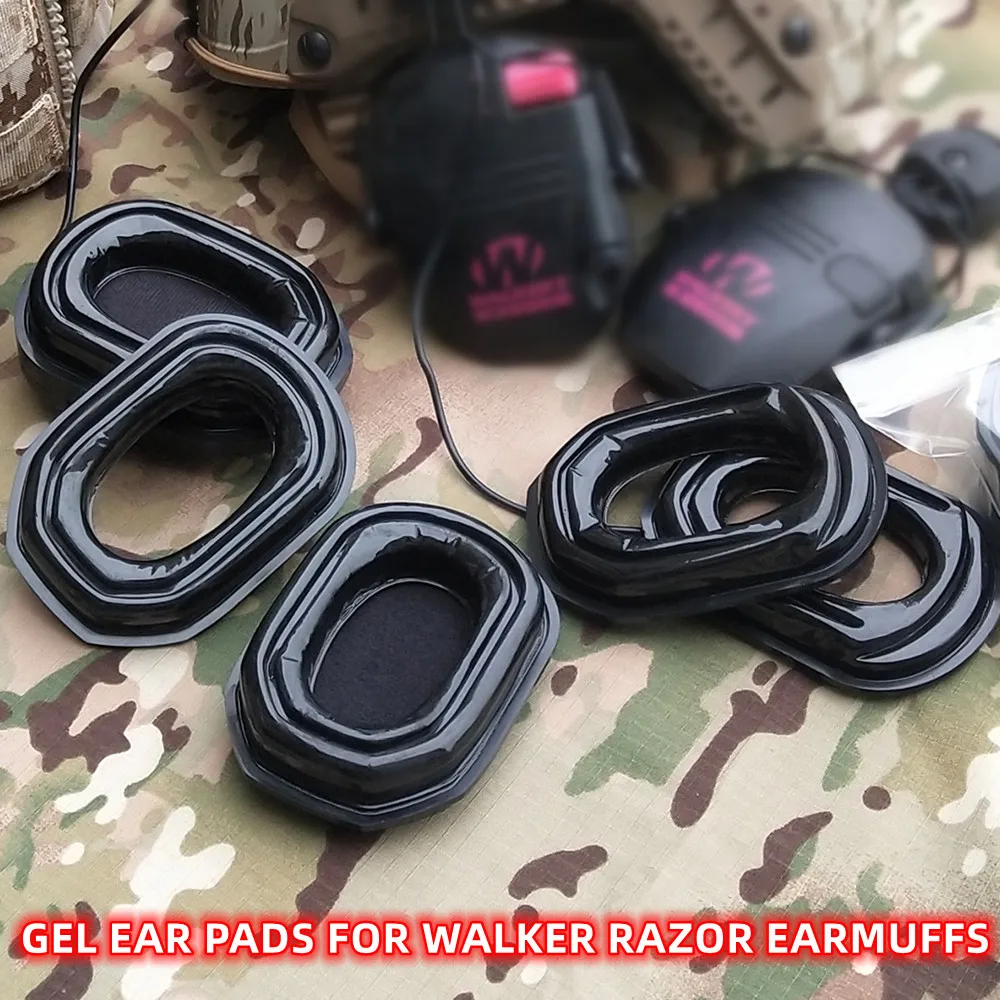 

Hearangel gel ear pads for Walkers Razor Electronic Earmuffs Hearing Protection Headphones Tactical Anti-noise Silicone earmuffs