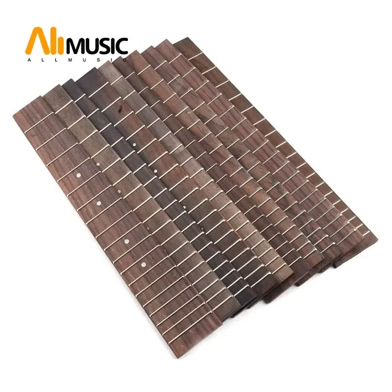 10pcs Rosewood Ukulele Fingerboard for 26 Ukulele with 3mm Dot 18 Fret Rosewood UK Fretboard Ukulele Parts