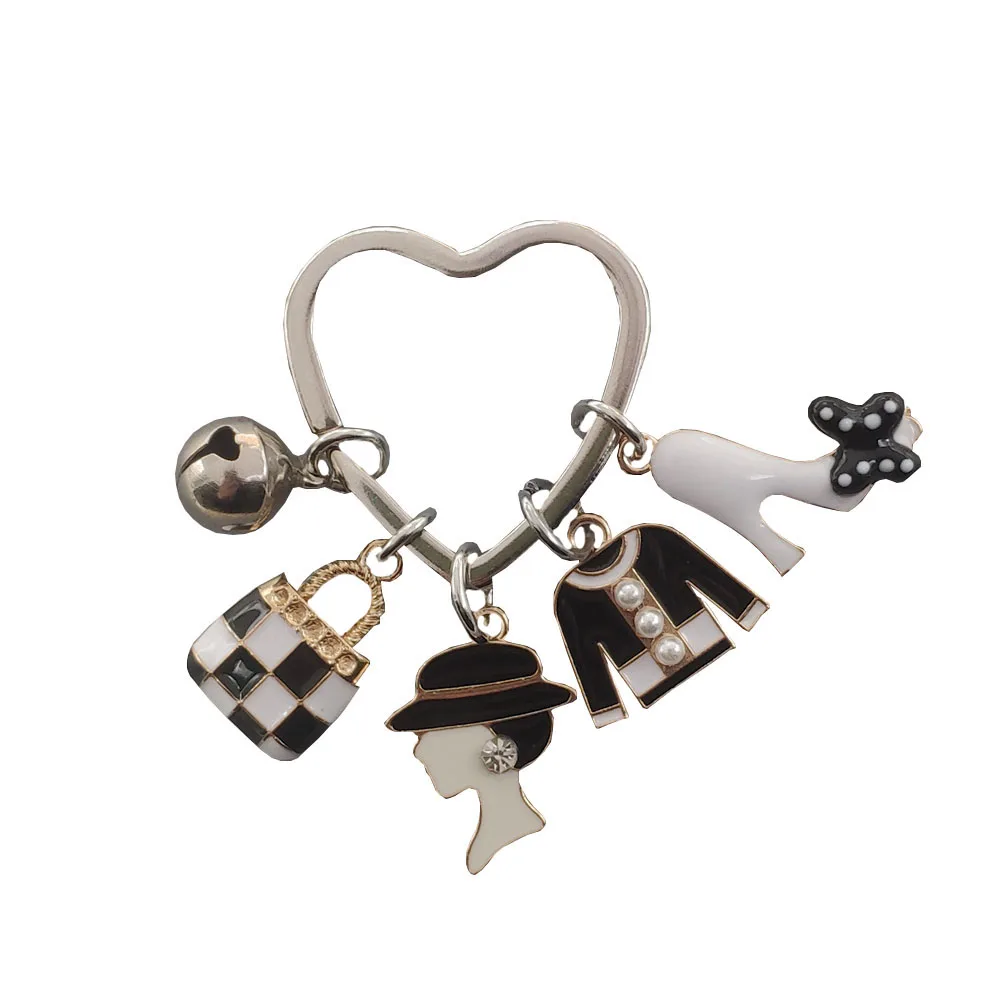 لطيف الجمال المرأة حقيبة النفط بالتنقيط المفاتيح شرابات الفاخرة العطور أحمر الشفاه جرس صغير حلقة رئيسية المرأة مثير سيدة هدية #2