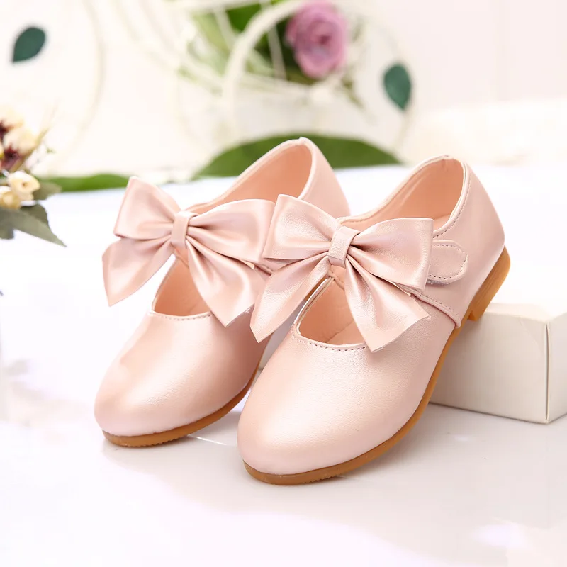 Chaussures de princesse pour enfants, baskets plates décontractées avec nœud papillon, nouvelle collection printemps été automne