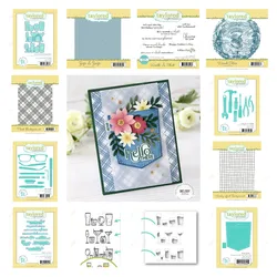 Plaid Background Tools of the Trade Beverage Metal Cutting Dies Stamps Stencil DIY Scrapbooking Paper Handmade Greeting Cards
