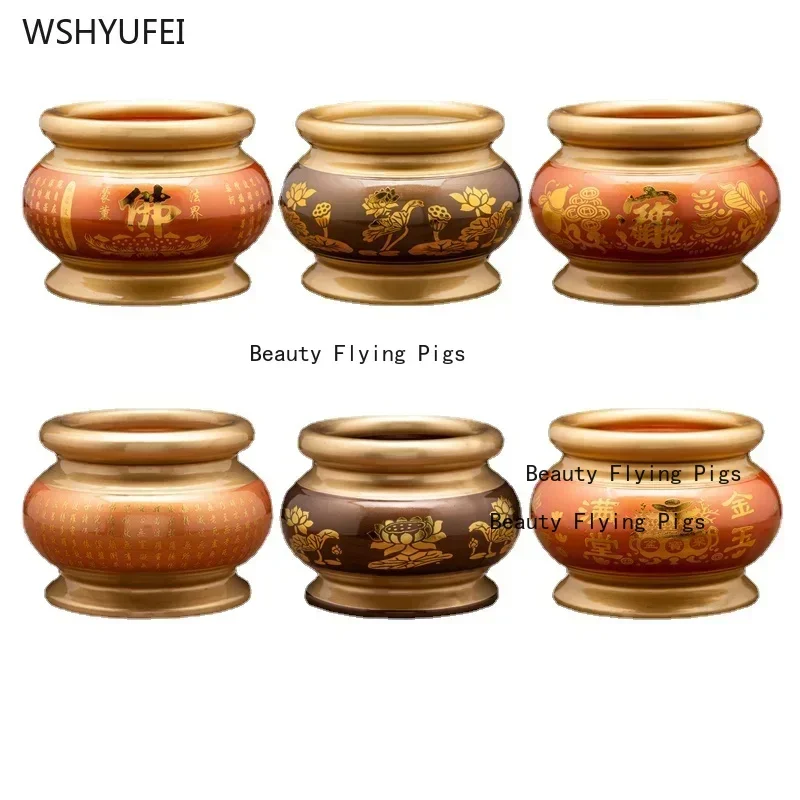 Ceramics Censer  Water Cup Fruit Tray Buddhist Tools and Supplies Pray for Auspiciousness Home Decoration Chinese Style Blessing