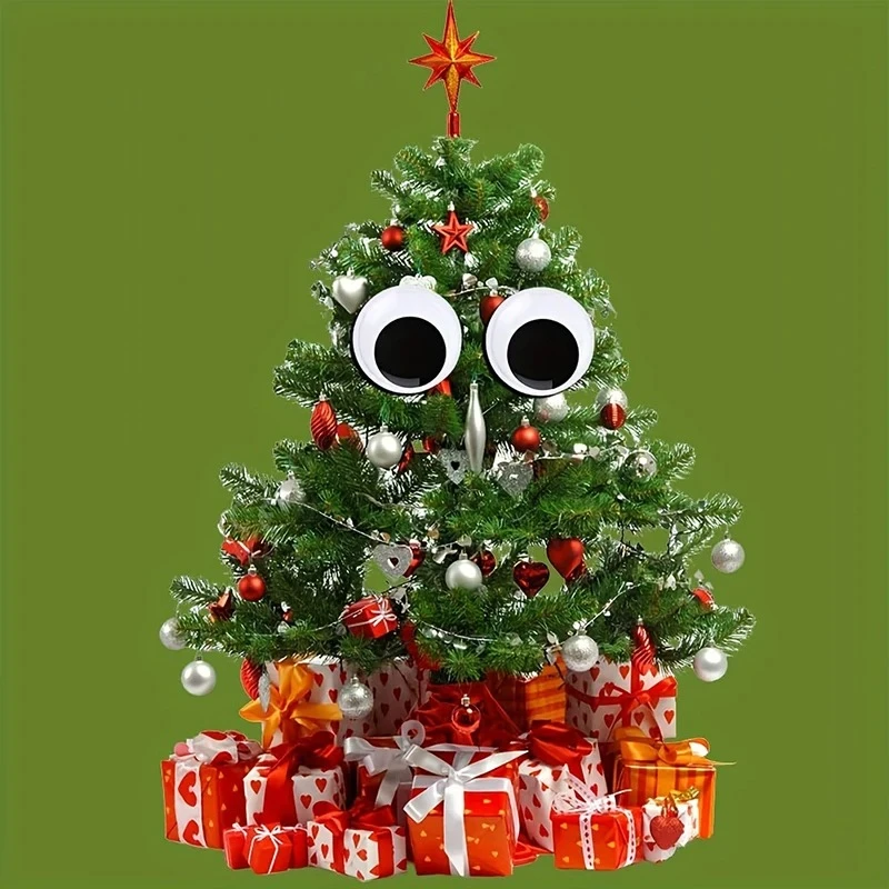 Самоклеящаяся наклейка с качающимися глазами, украшение для рукоделия, движущиеся глаза, игрушки, куклы 5/7/10/15 см, украшение для дома и праздника, Рождество