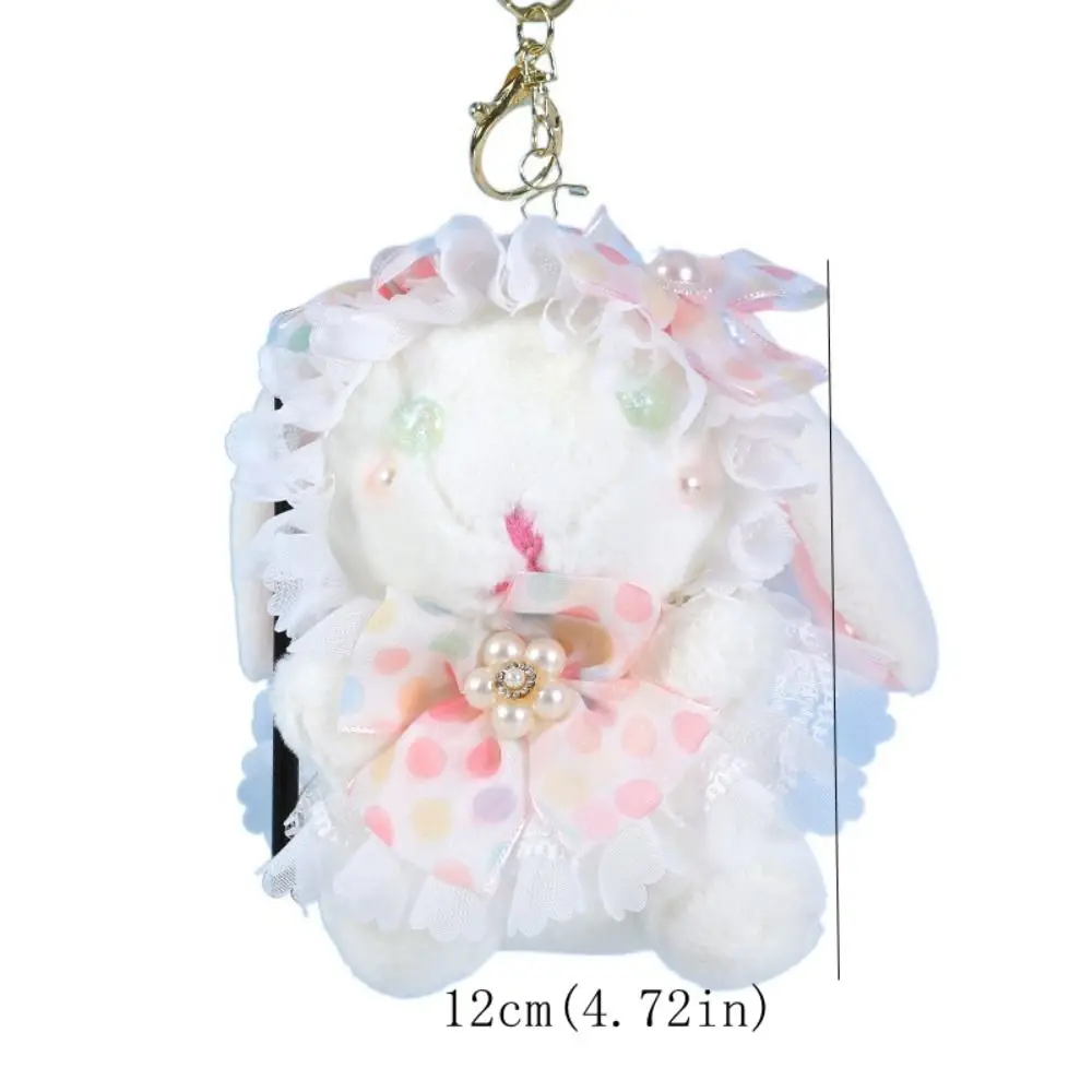 Porte-Clés en Peluche en Forme de Lapin Doux, Pendentif de Dessin Animé Lolita, Oreille de Lapin