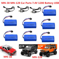MN-128 MN-38 MN128 MN38 1:12 1:16 Remote Control RC Car Truck Spare Parts Accessories 7.4V 1200Mah Battery USB