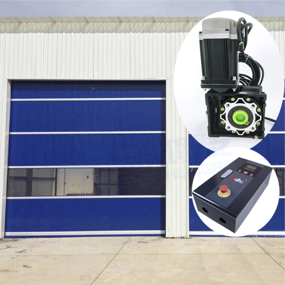 Industrial Roller Shutter Door with Automatic Rising Mechanism Suitable for Factory air Showers Waterproof PVC High-speed Doors