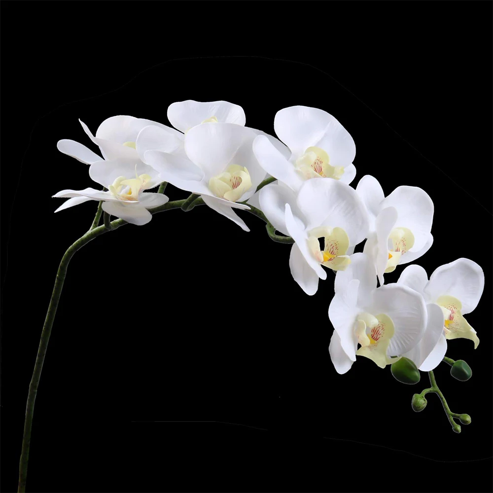 69 سنتيمتر فالاينوبسيس الاصطناعي فروع زهرة اللمس الحقيقي فو السحلية ينبع لترتيب الأزهار حفل زفاف ديكور المنزل
