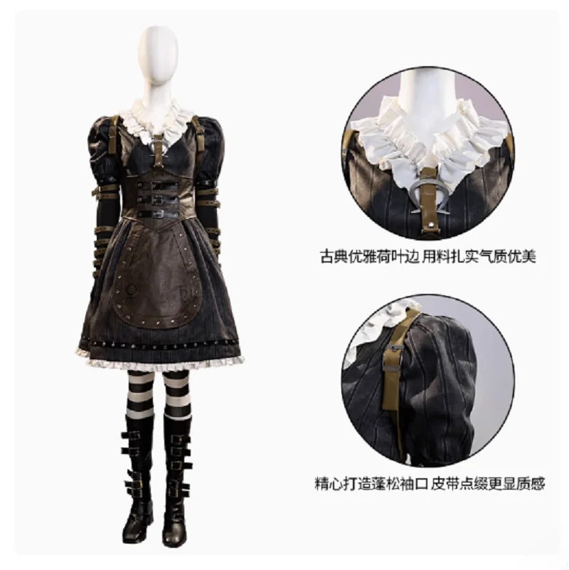 Hot selling Crazy Returns Alice cosplay costume Madness Returns cosplay costume customization