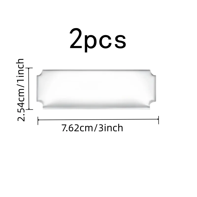 2 pcs Silver Finish Surface Blank Name Badges, great for Office Desk Labeling, Smooth Writable Surface, Business Event Badges