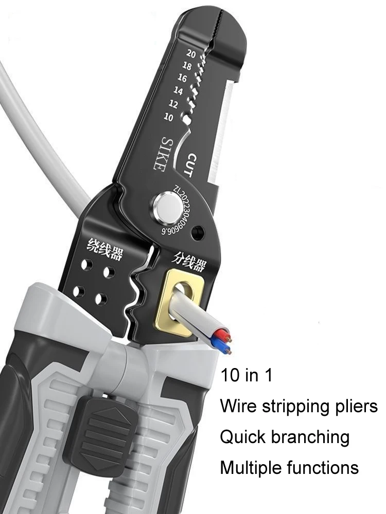 New Wire Stripper Pulling Plier Wire Cutter Multifunction Repairing Scissors Electrical Stripping Crimping Plier Hand Tool