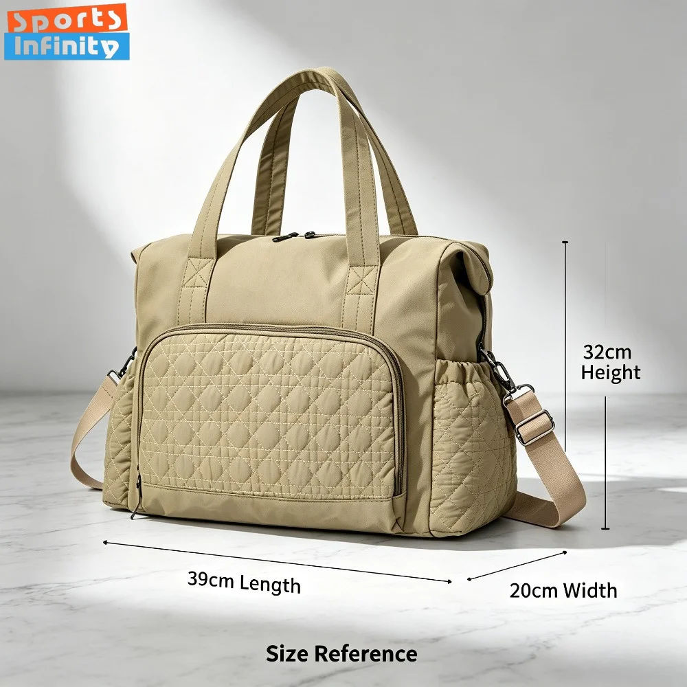 Women Solid Yoga Fitness Travel Bag 36-55L Dry Wet Separation Duffle Bag, Handbag Crossbody for Mommy Daily Use