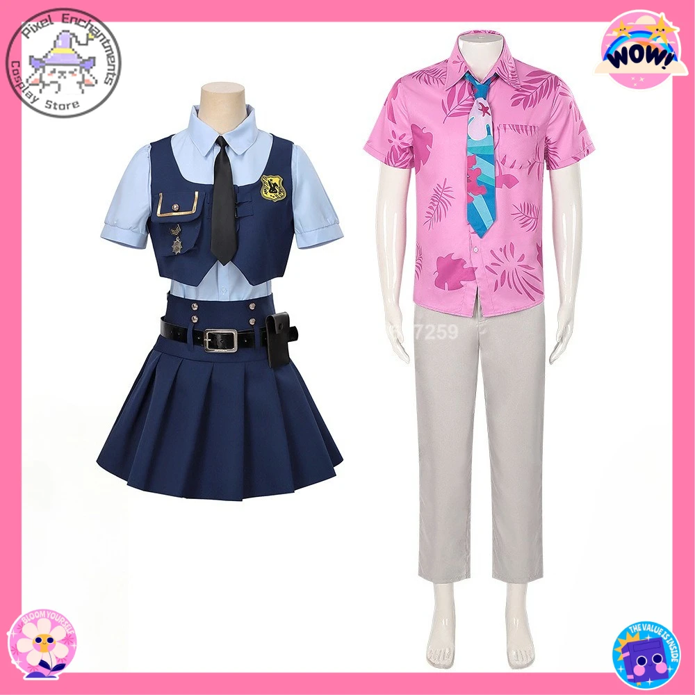 

Top Movie Character Cosplay Costume Anime Nick Wilde/Judy Hopps Role Playing Outfit Full Set for Women Men Adult Comic Con Party