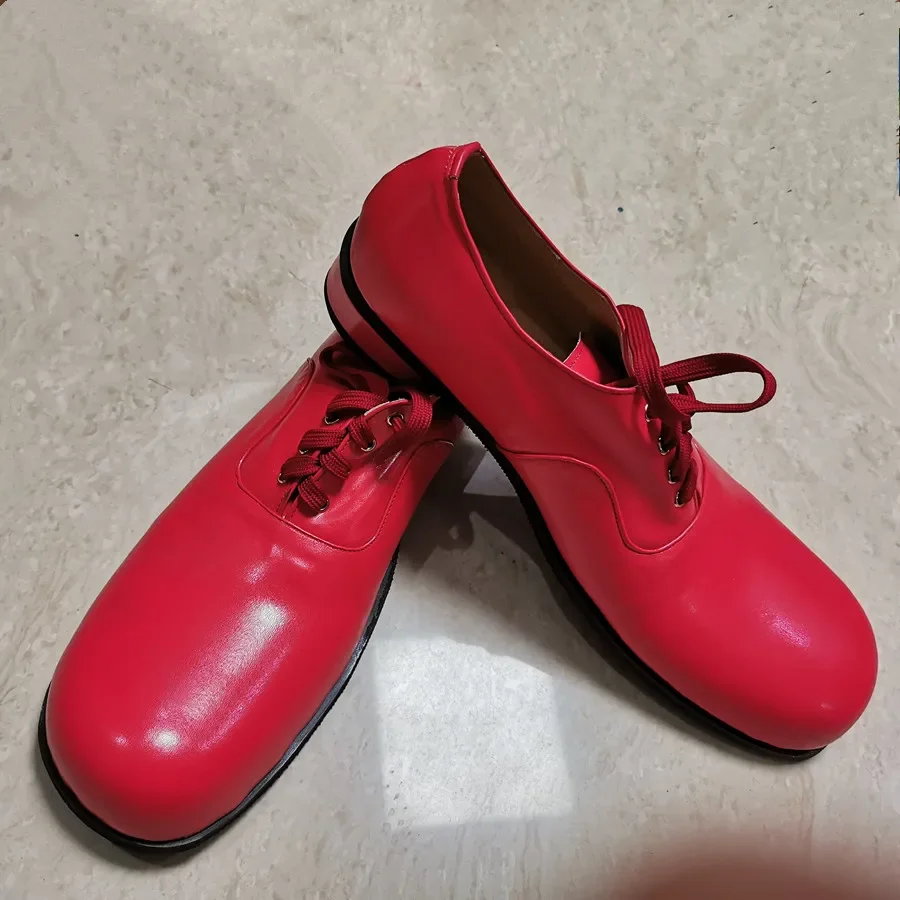 Zapatos Joker negros de 34cm para hombre, zapatos de payaso, accesorios de Cosplay para Halloween, ropa divertida para discoteca, mascarada puesta en escena