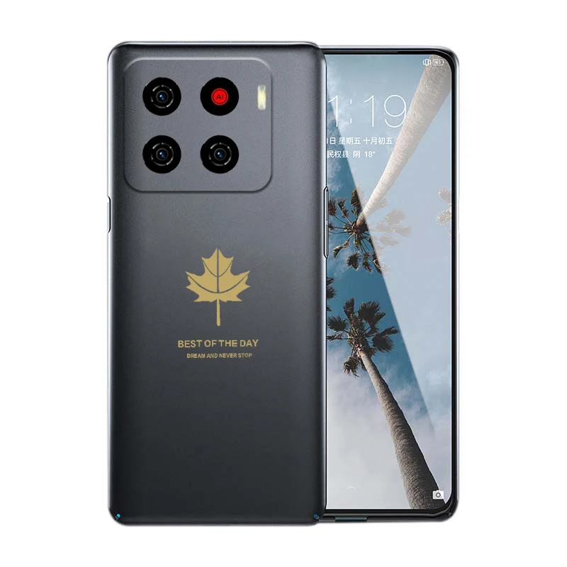 Aurora untuk ZTE Nubia A56 A36 Penutup Mewah Daun Maple Silikon TPU Soft Case untuk ZTE Blade A56 Pro A36 Shell