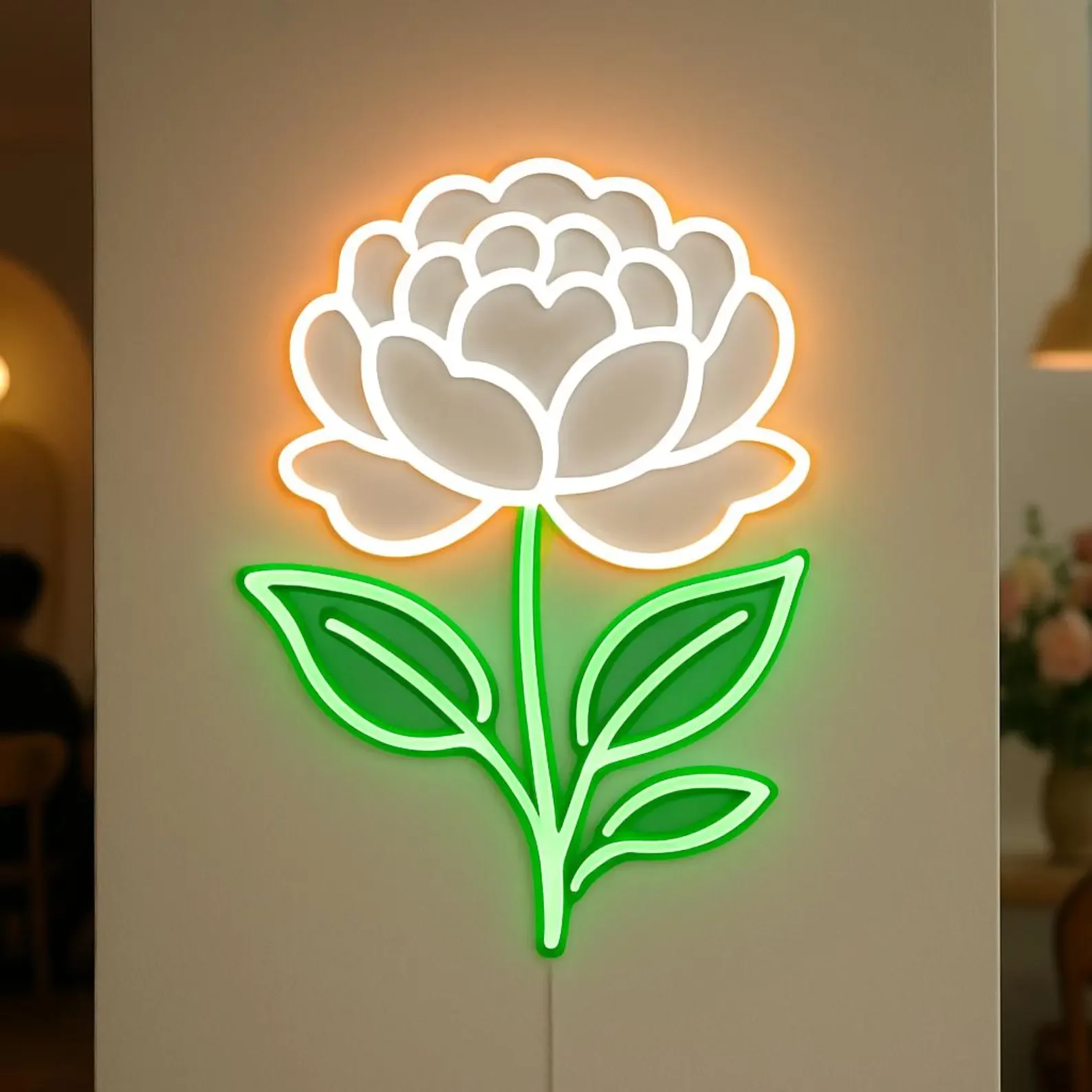 

Peony Neon Sign, Beauty Salons and Cosmetology Light, Flower Led Sign, Living Room Neon Decor ,Plant Art sign,Gift for Her
