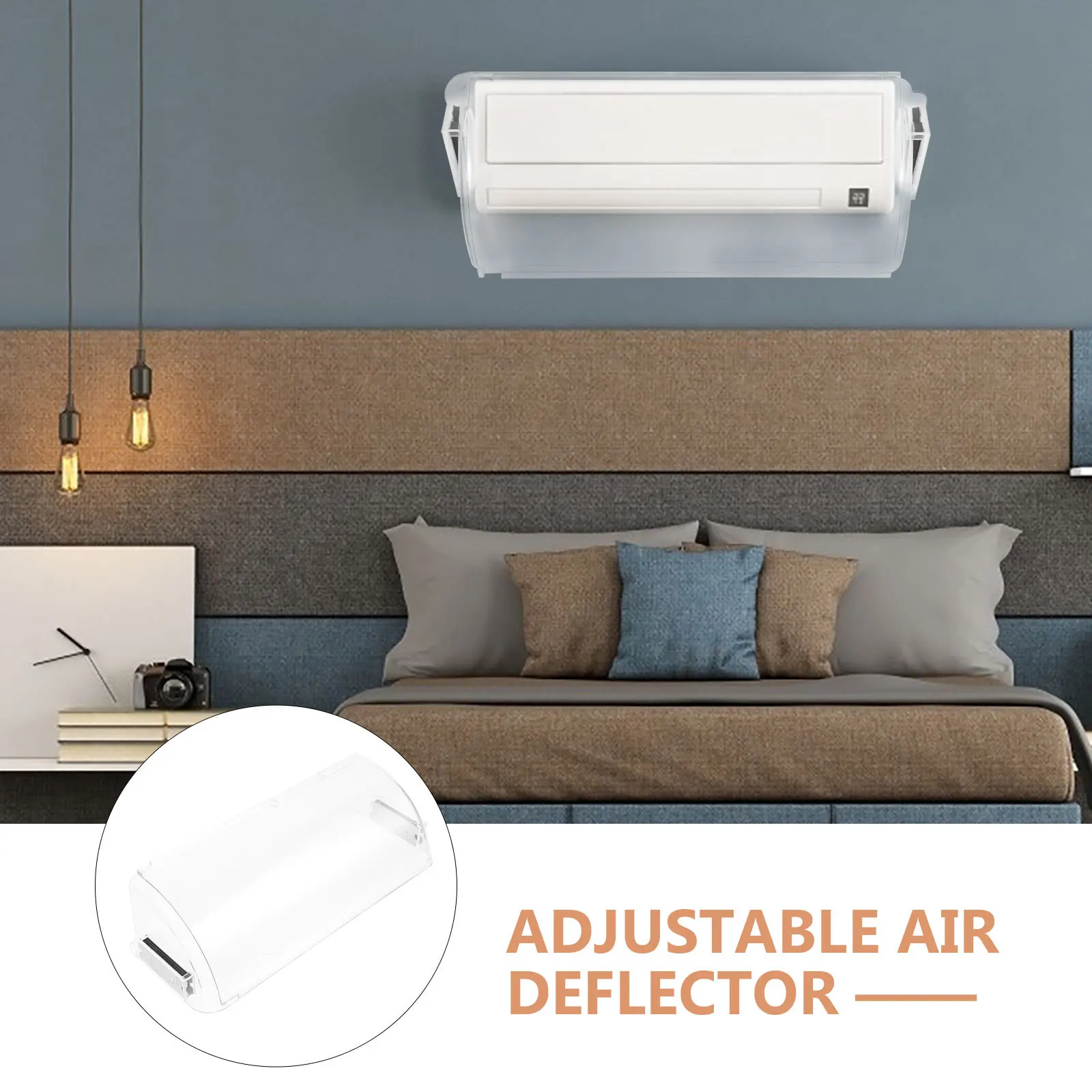 

2Pcs Adjustable Air Conditioning Deflectors Anti-Direct Blowing Baffle for Wall Mounted Ac Multi-Angle Air Vent Cover Indoor Use