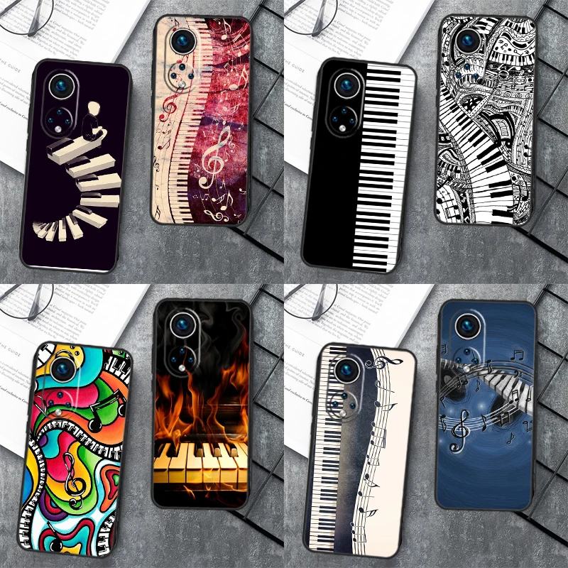 Music Piano Elegant For Huawei P40 P20 P30 P60 Pro Nova 5T 9 P Smart Honor Magic5 Lite 50 70 90 X8 X8a X9a Case