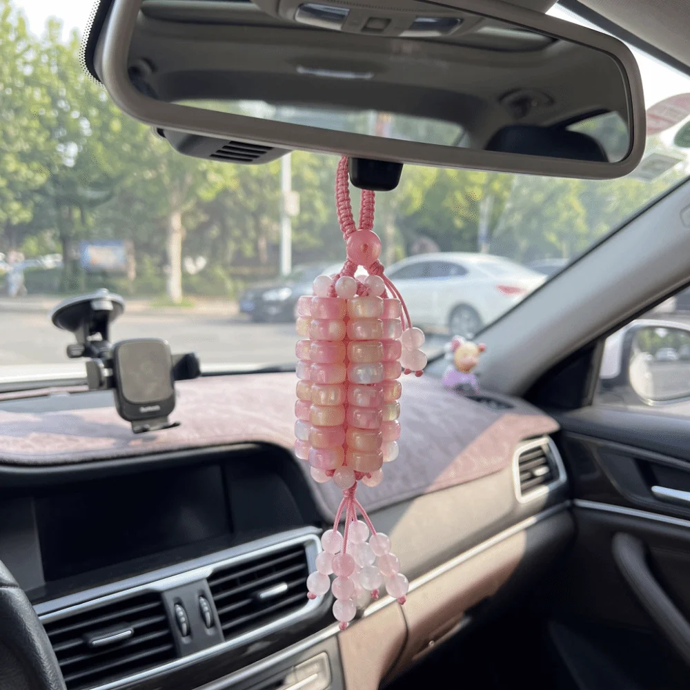 Crystal Beads Corn Pendant Material Bag Multicolor Wheel Flat Shape Crystal Corn Phone Chain Hand Weaving Gypsum Stone Texture