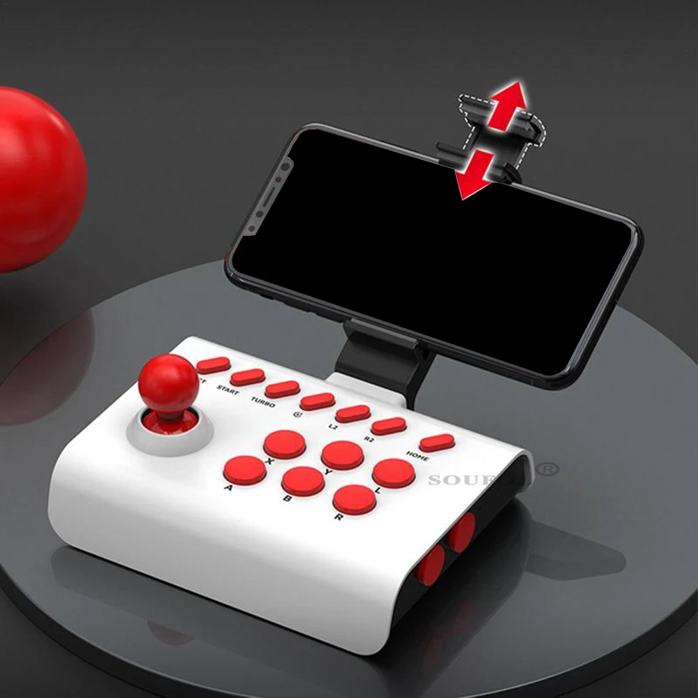 Portable Joystick 3 Connection Modes Arcade Stick Controller Sensitive Precise Support Turbo Serial Sending for Switch/PS4/PS3