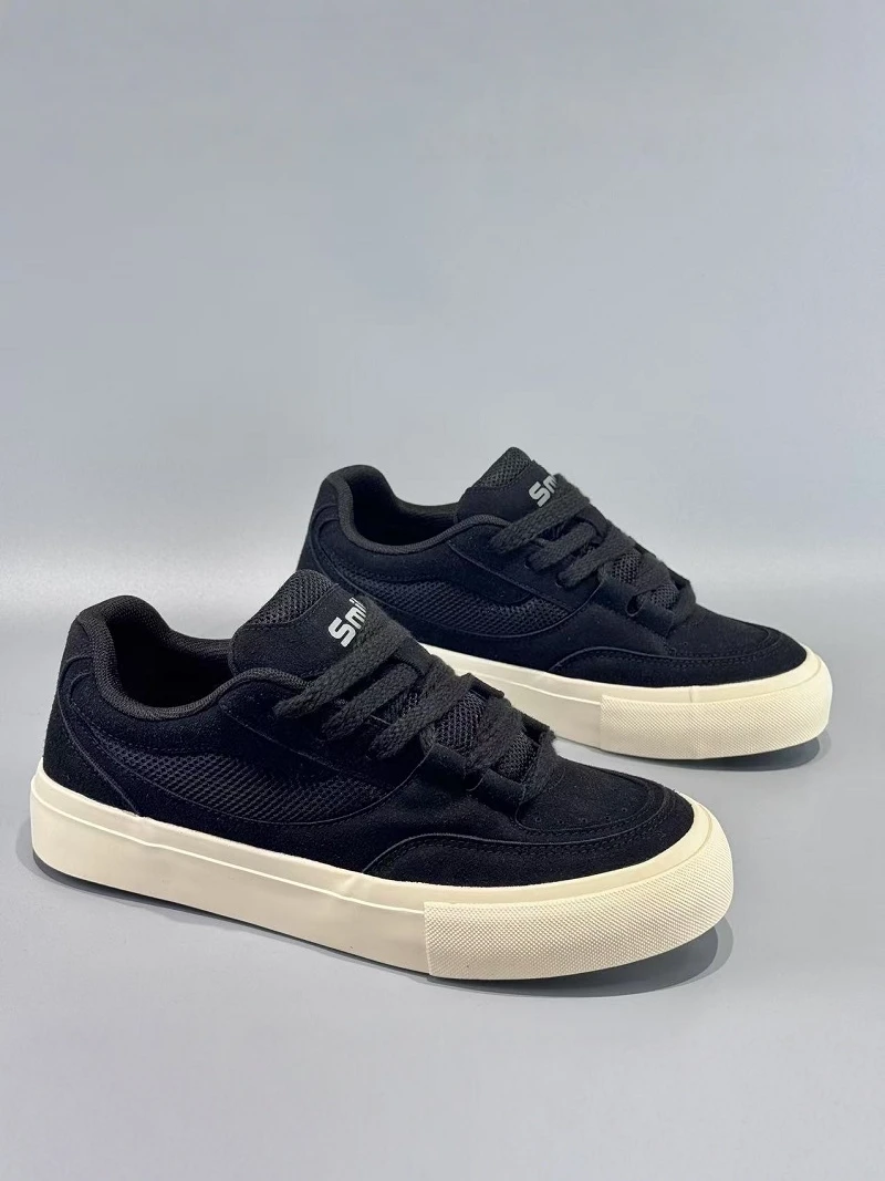 Men's Summer Casual Shoes Versatile Sporty Thick Bottom Heightening Large Head Board Shoes Breathable Mesh Inner  round...