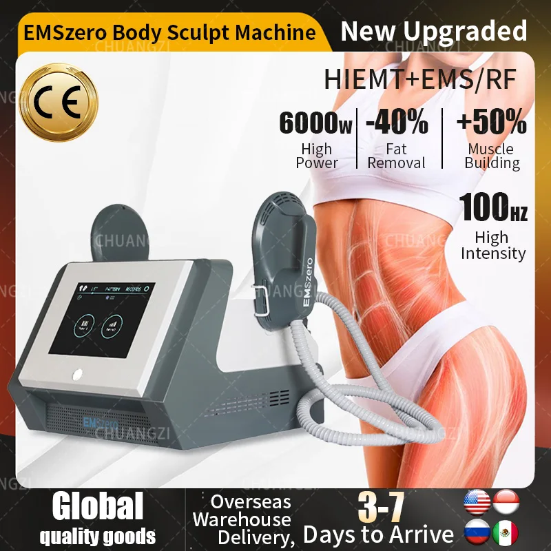 

New Portable DLS-EMS 4 handles EMSzero Muscle Stimulation weight lose Fat Body Shaping Beauty Instrument Sculpt For Salon