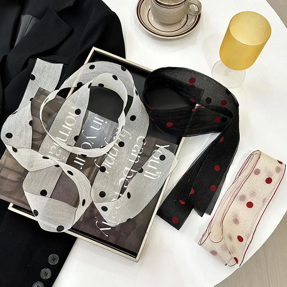 

Polka Dot Ribbon Hair Scarf Headband Dressing Decoration Hair Style Braids Headband Korean Accessories B6Q1