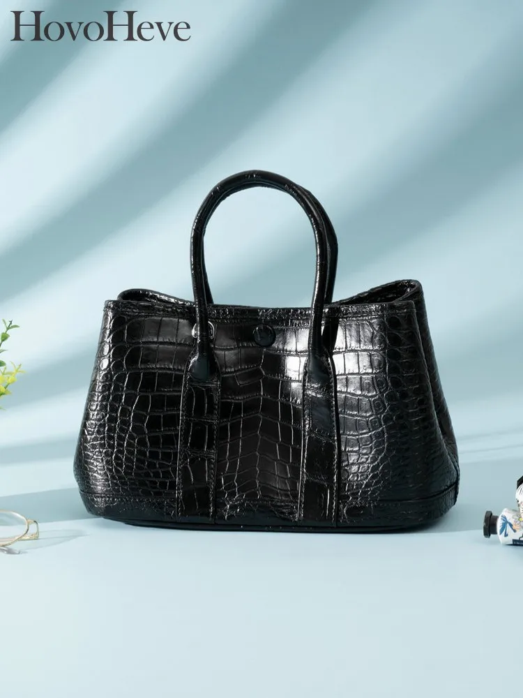 Office Female Crocodile Genuine Leather Crossbody Underarm Bag Buckle Strap Designer Elegant Ladies Shoulder Bags Totes Handbag