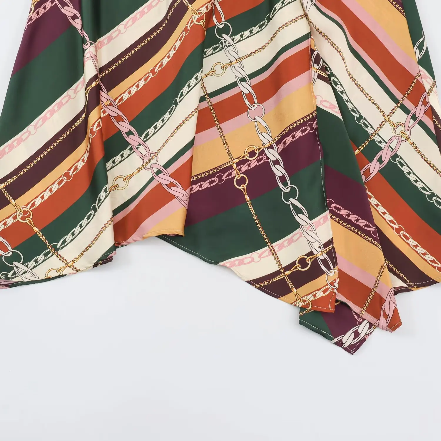 KONDALA Chic 2026 Herbst Vintage Moderner Asymmetrischer Druck Langer Rock Drapiert Eleganter Chic Lässiger Hochgeschnittener Damen A-Linien-Rock – Detail 9