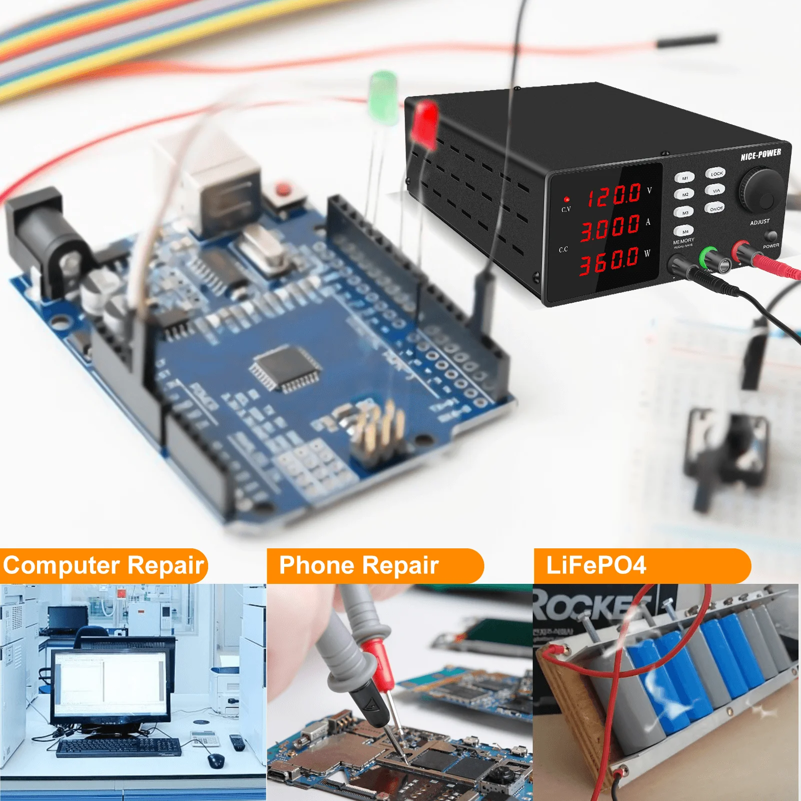 Imagem -04 - Fonte de Alimentação dc de Laboratório Ajustável Regulado Estabilizado Usb 232 Conexão de Interface Faça Você Mesmo Computador Memory 30v 10a