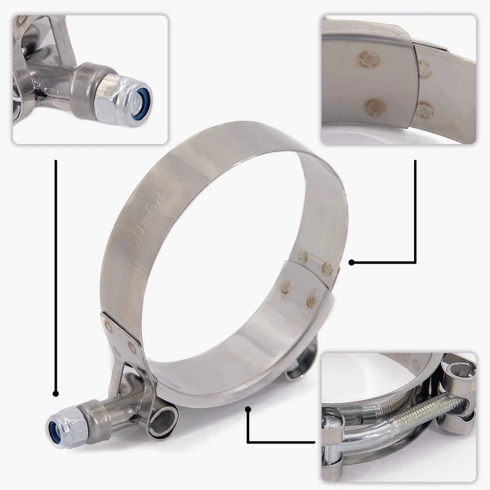 

AQ-1 Piece 2.0" 2.25" 2.5" 2.75" 3.0" 3.25" 3.5" 3.75" 4.0" T-Bolt Exhaust Clamp Intake Turbo Exhaust Intercooler Silicone Coupl