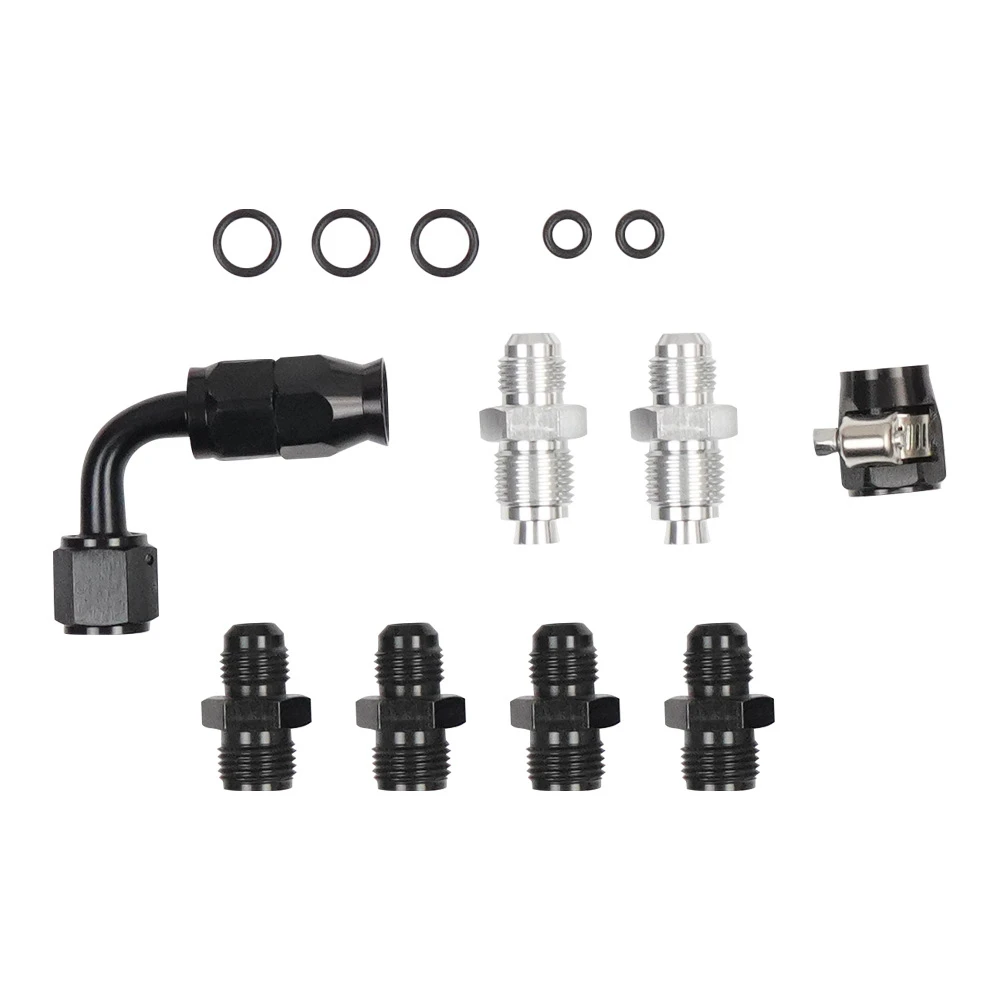 

25Inch 6AN Power Steering Pump Hose Kit Compatible with For Chevy C10 LS Swap Connects For GM Type 2 Power Steering Pump