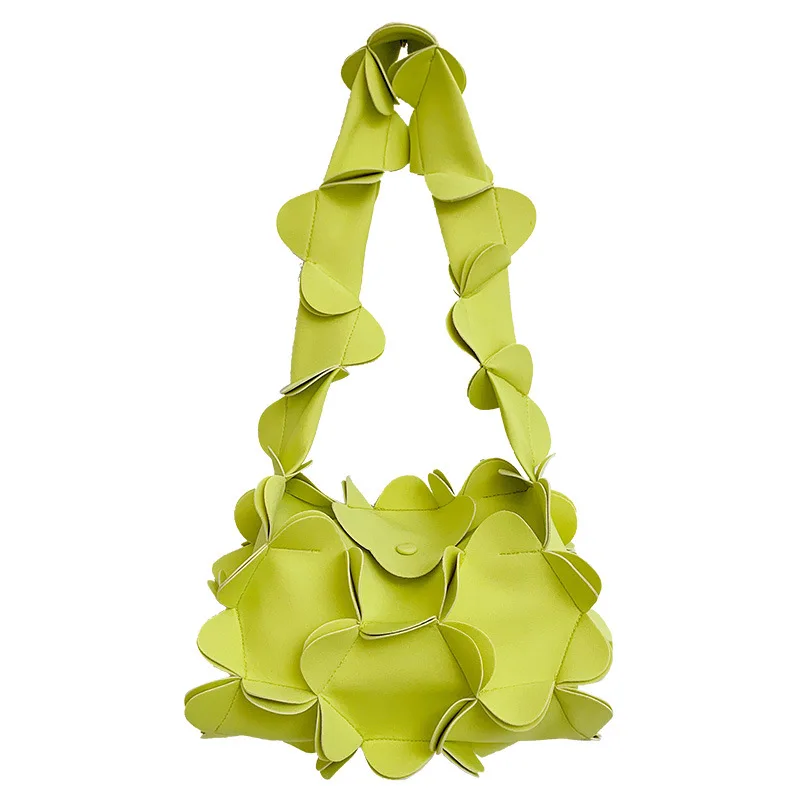 

Летняя свежая сумка через плечо с 3D лепестками, новинка 2024 года, милые модные мягкие замшевые сумки, женская милая сумка-мессенджер с широкими ремнями Bolso Mujer