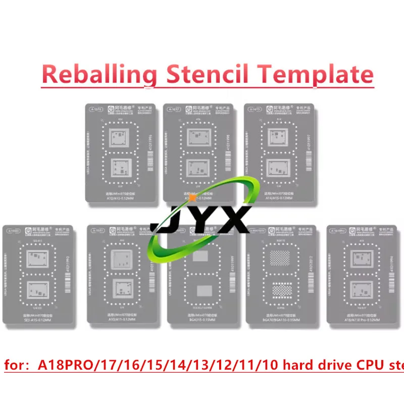 CPU BGA Reballing Stencil Template For iPhone 16 15 14 Plus 13 iPad A18 A16 A17 Pro A15 A14 A13 A12 A11 A10 BGA110 BGA315 BGA70