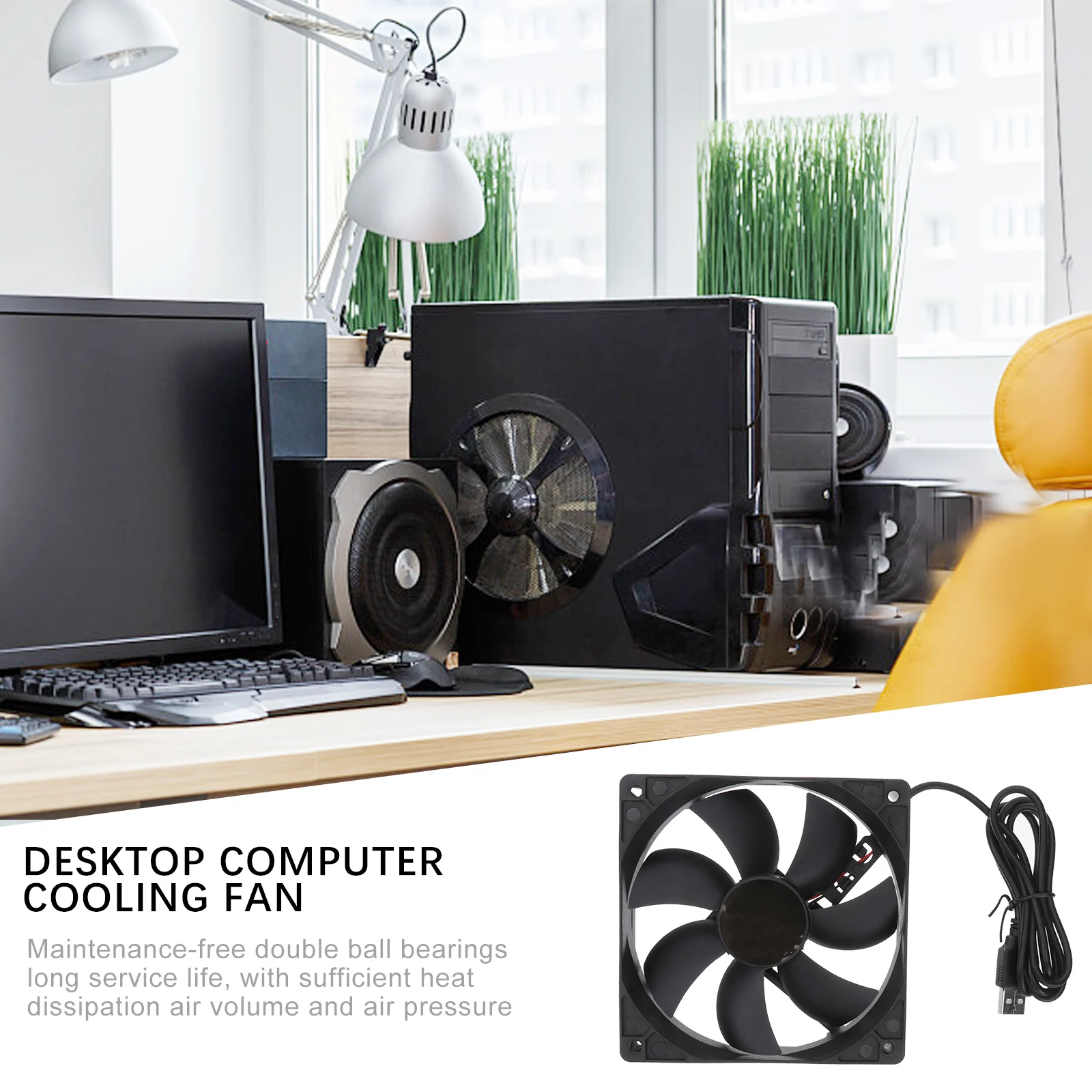 

2pcs 12Cm Cooling Silent Cooling Fan for Router Laptop Box High Performance Fan For Router Dissipation
