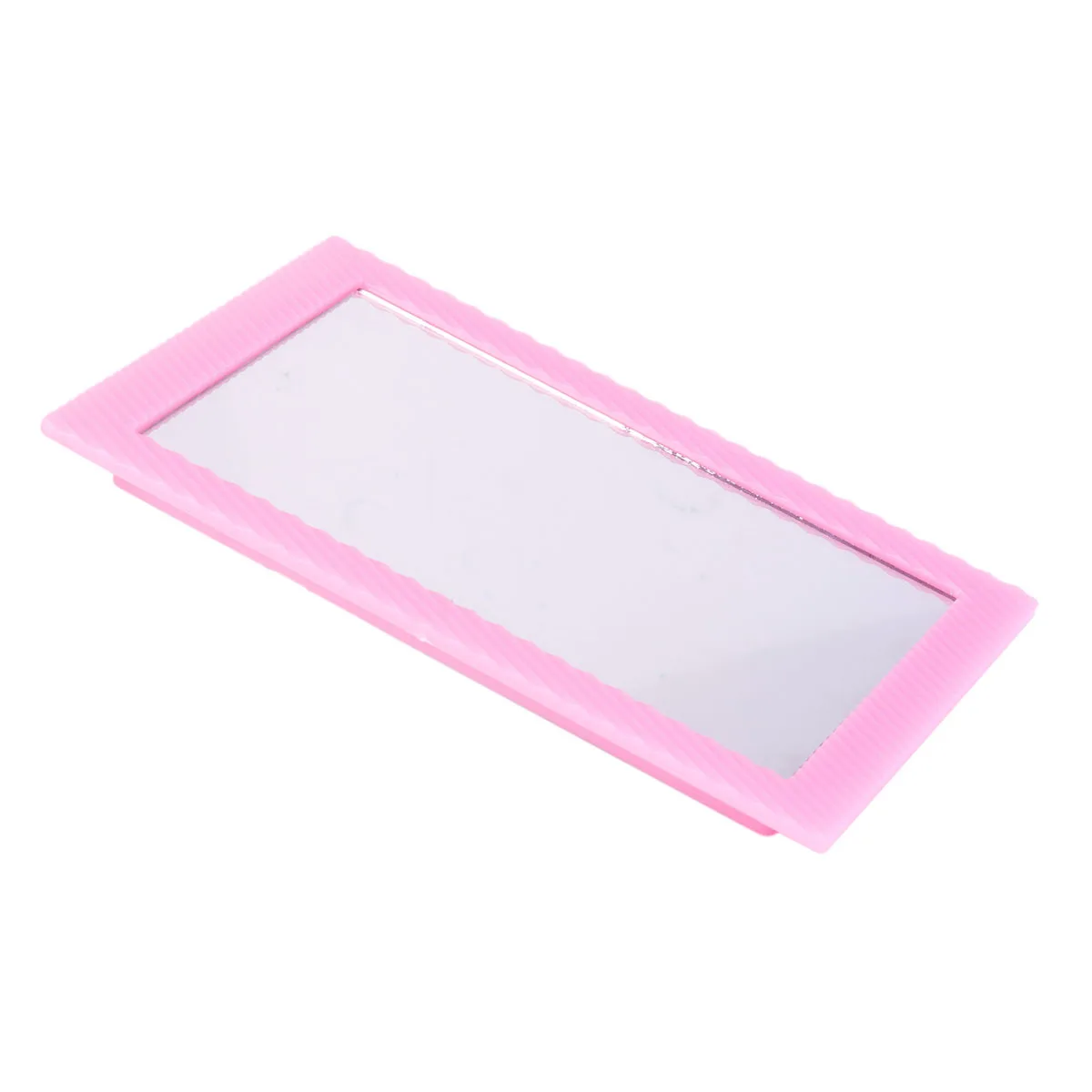 2 pçs espelho de maquiagem portátil compacto quadro plástico vidro estéreo espelho para mulheres claro desktop penteadeira banheiro