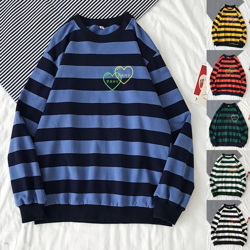 

2024 autumn men's thin sweatshirt long-sleeved T-shirt trendy fashion striped top Southeast Asian clothing base