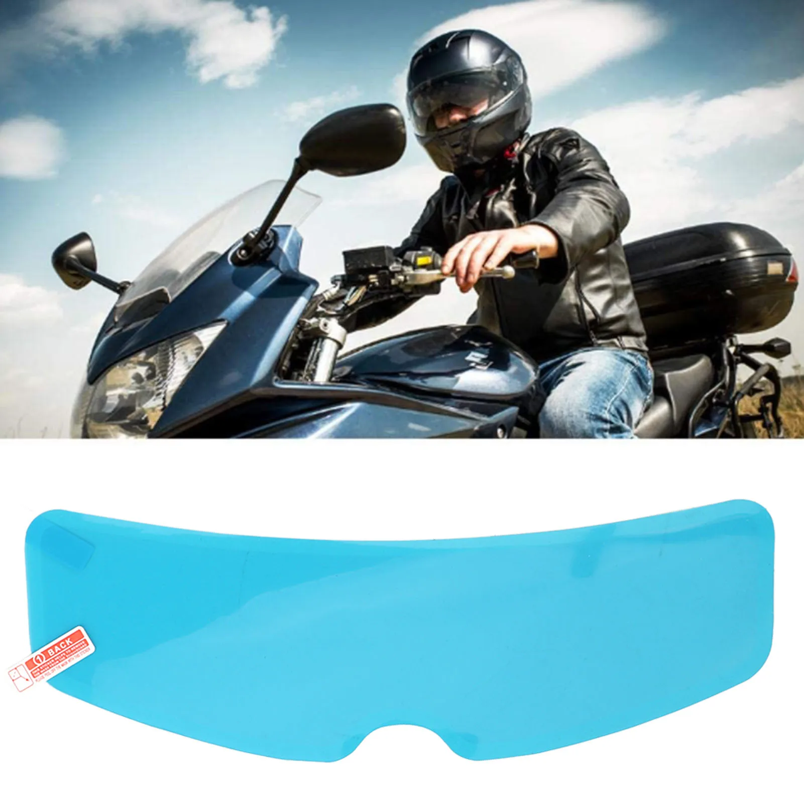 

24.5cm Motorcycle Helmet Rain Film Waterproof Anti Fog Helmet Visor Universal For Cycling