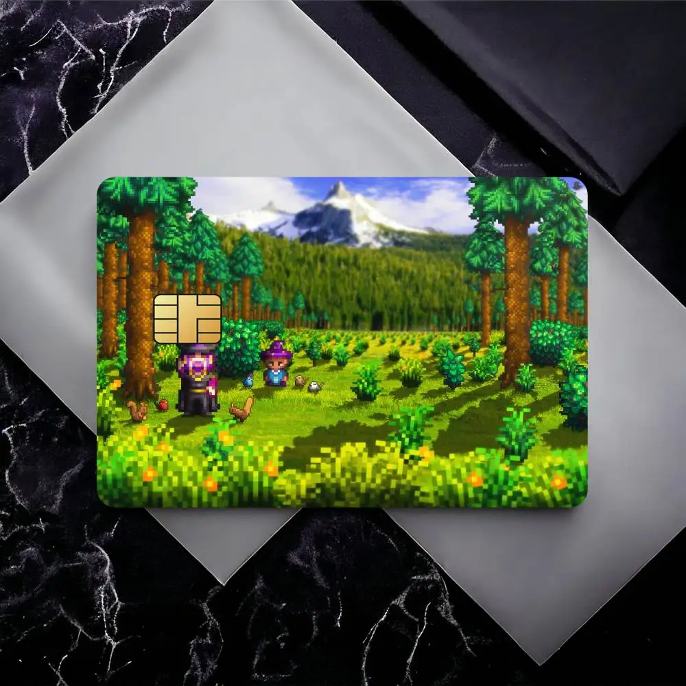 Game S-Stardew Valley Credit Card Skin Stickers for Bank Card Bus Metro Card Sticker Waterproof Gift