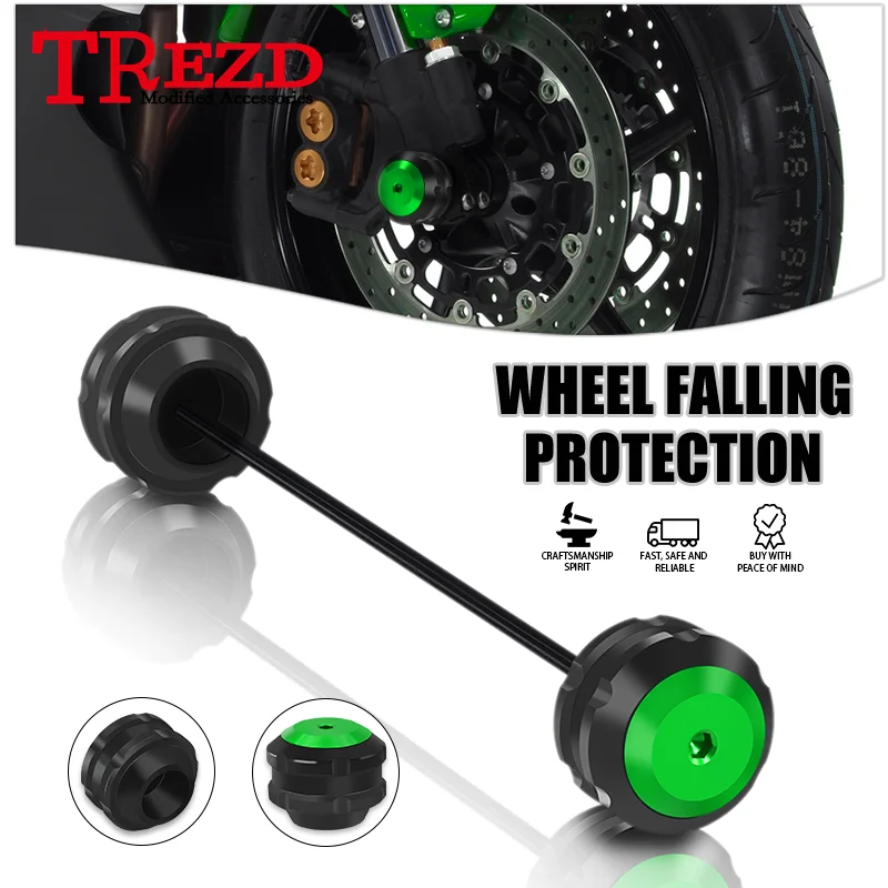 

2024 New Front Wheel Falling Protector For Z750 Z750R Z750S Z1000 Z1000R Z1000SX Motorcycle Front Wheel Axle Fork Crash Sliders