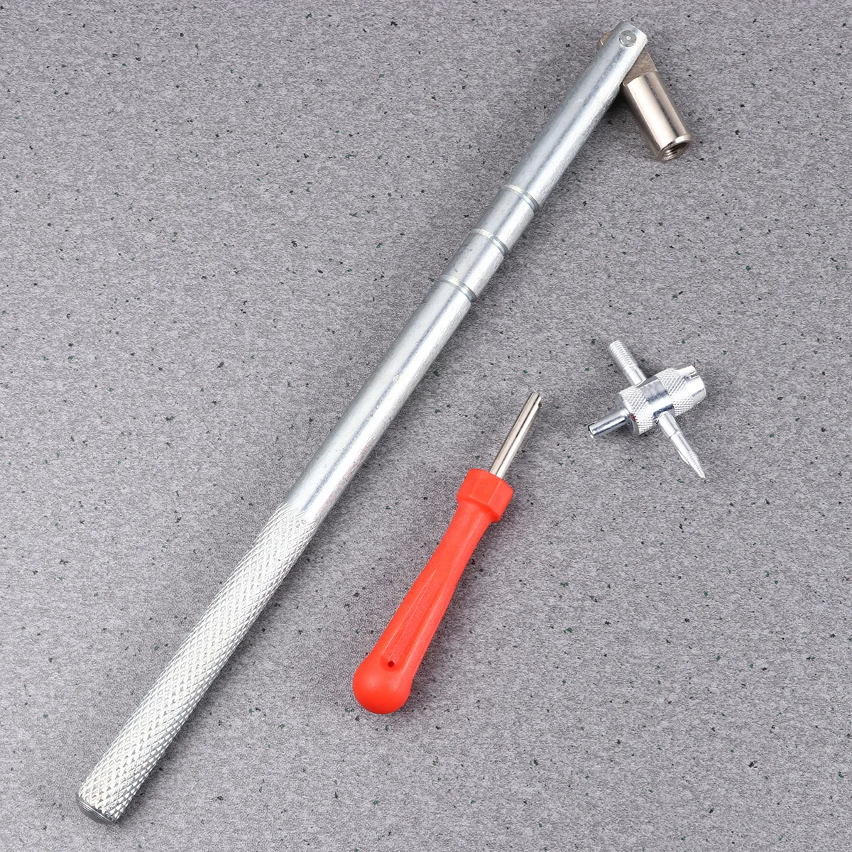 

3Pcs Core Wrench Set Durable Steel Shaft Plastic Handle Tyre Core Removal Tool for Truck Bike Motorcycle American Style Gas