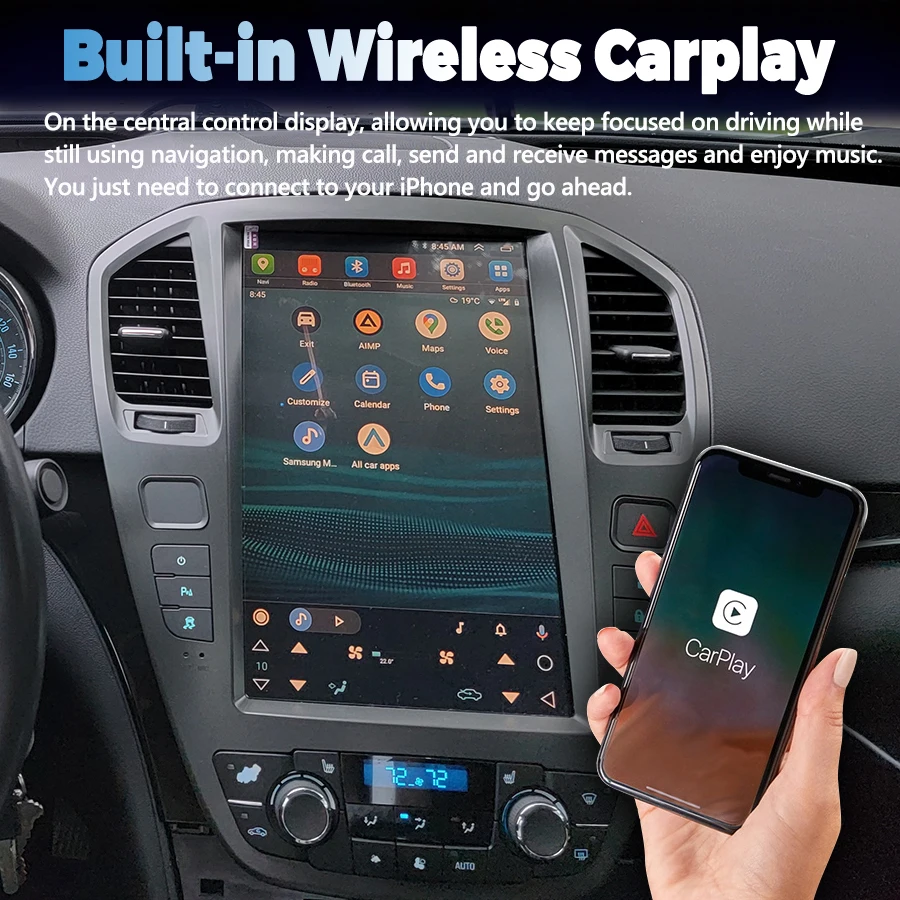 Android 15 For Opel Insignia Regal Vauxhall Touch Screen Car Radio GPS Navi Wireless Carplay Bluetoot 4G Video Player Head Unit